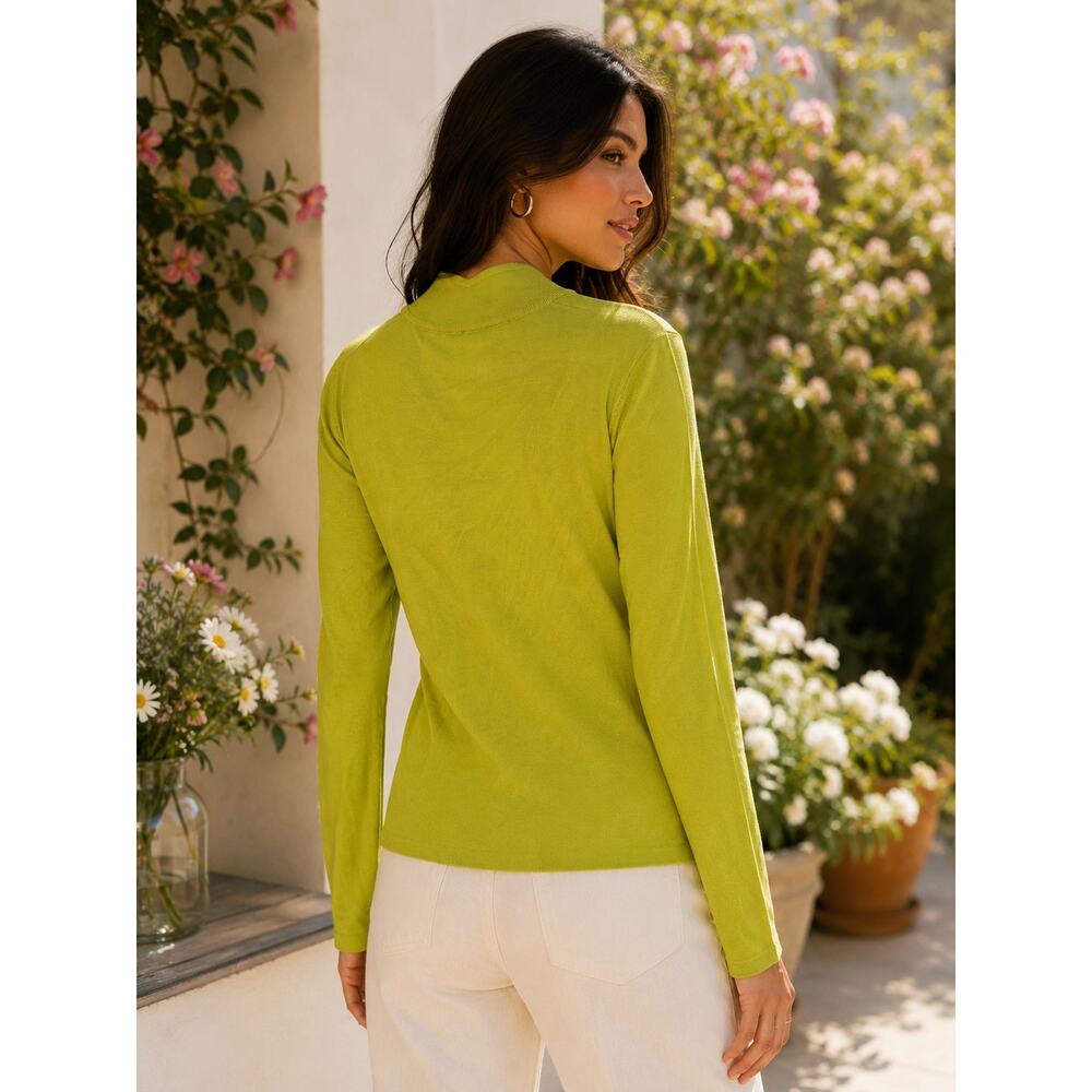 Silky Age | Mandarin Collar Frog Closure Knit Cardigan Top - Picture 2 of 7